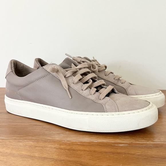 Common Projects Shoes - Women's Taupe Leather Sneakers